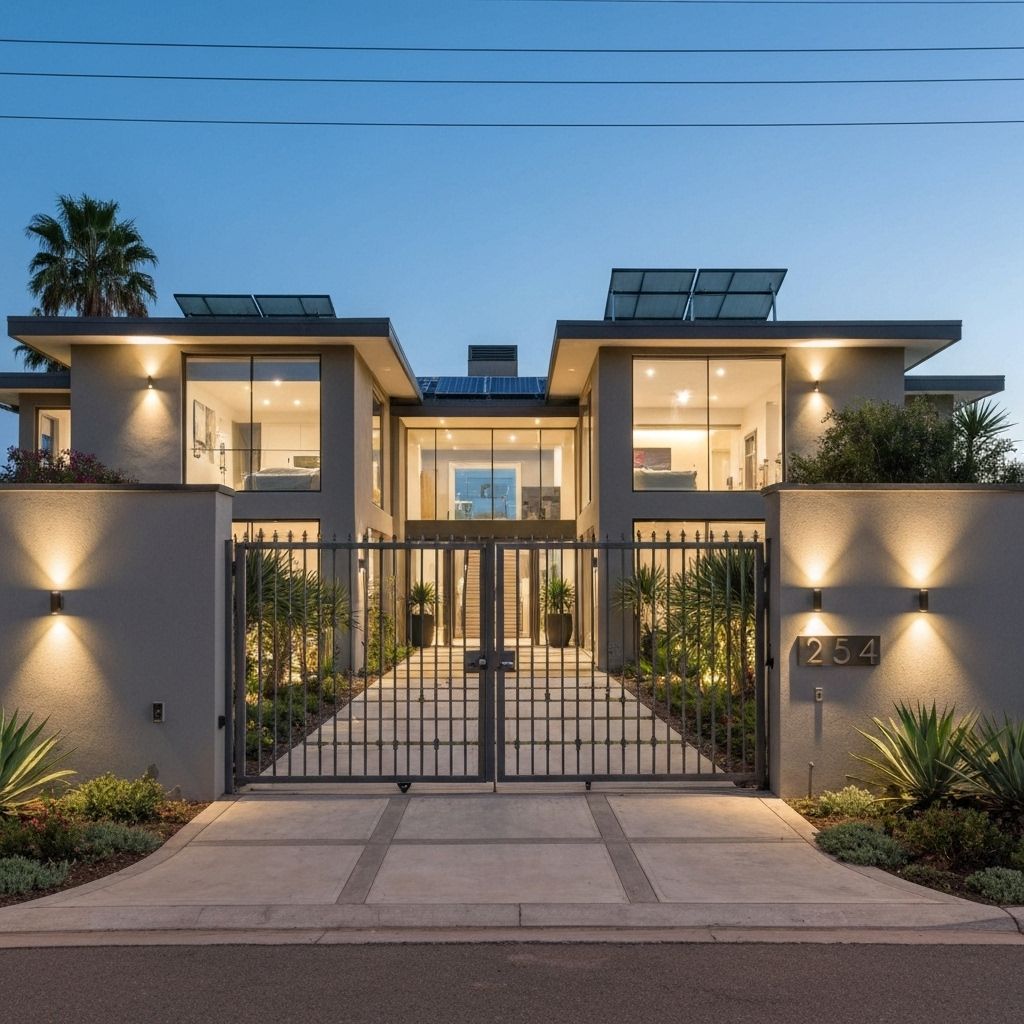 Modernes sicheres Zuhause mit Einbruchschutz